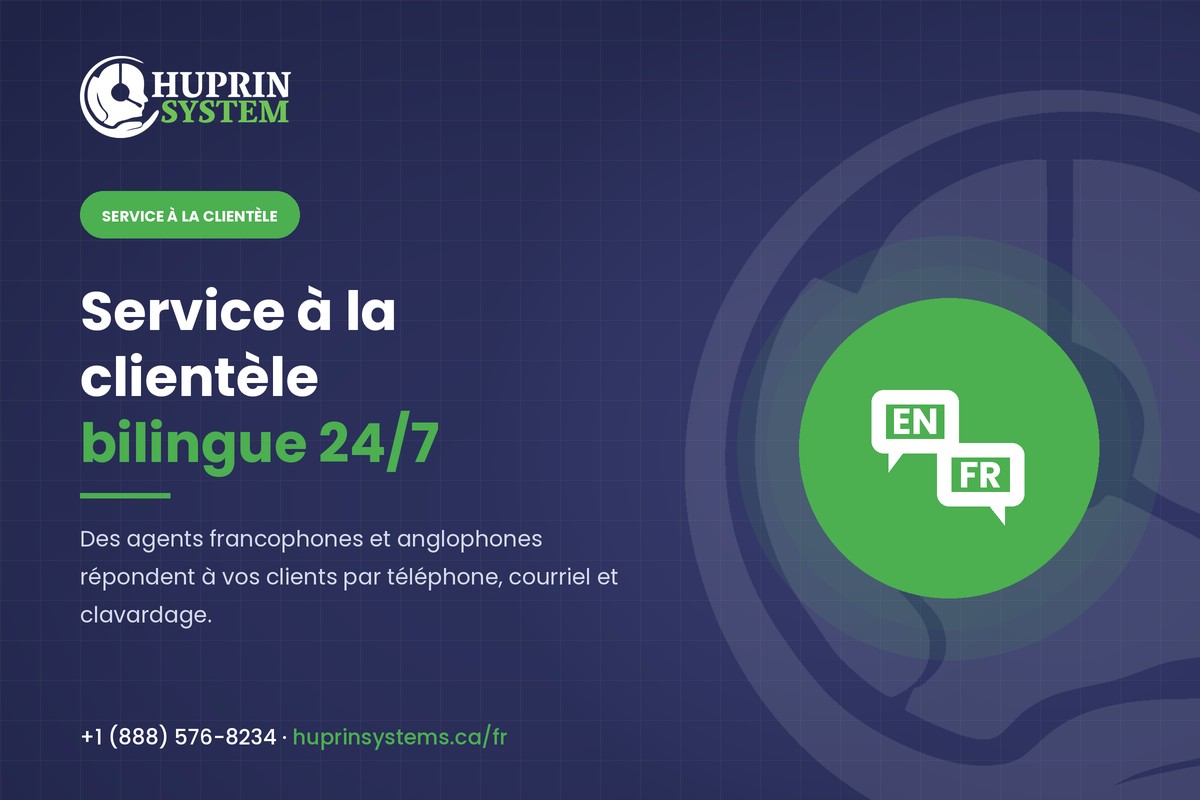 Service à la clientèle bilingue 24/7 de HuPrin Systems