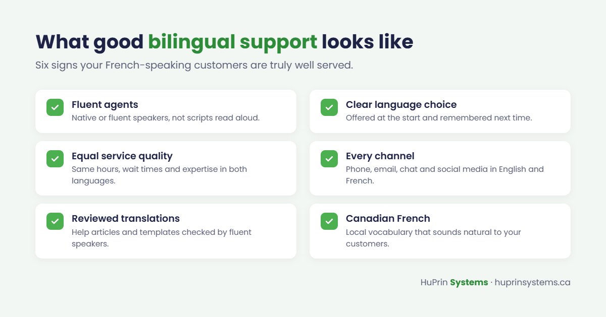 Six signs of good bilingual customer support